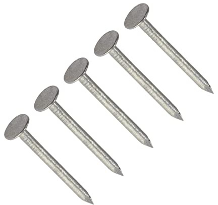 TERF® 40mm X 2.65mm Galvanised Clout Nails 40mm (1.5 inch) X 2.65mm Large Head Clout Nails for Roofing DIY and Crafts Home Decor Woodwork Furniture and Construction (40mm X 3.35mm (100 Pcs))