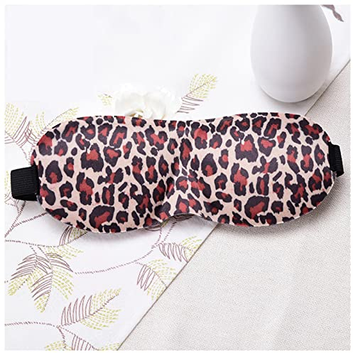 Schlafmaske 3D-Schlafmaske for Augen Bandage Seidenmassage Augenmaske Abdeckung Schatten Eyepatch Patch Weiche Stilvolle Reise Nacht Schlafmasken Augenmaske Schlafmaske (Color : Leopard stripes, Siz
