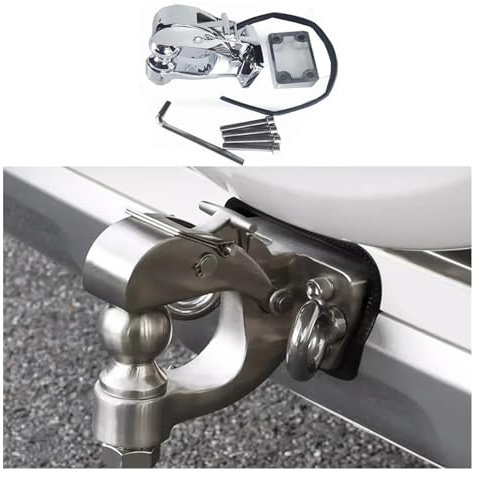 TiLeze Gancio per rimorchio in Acciaio Inossidabile per Auto Fuoristrada 4x4 Compatibile con Il Serbatoio 500 2022 2023 2024 Modifica Anti Accessori per Gancio Posteriore (Color : Black B)