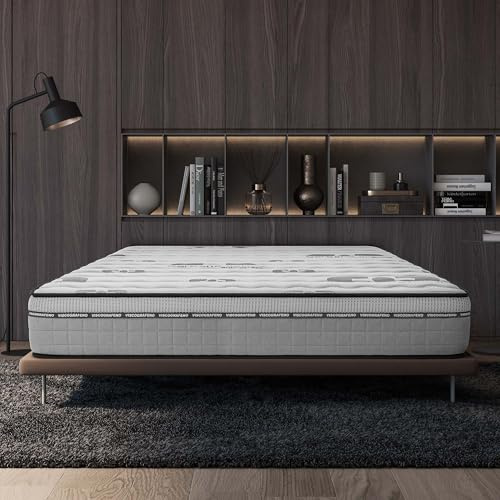 Naturalex - Matratze 180x200 cm Carbone Plus Taschenfederkernmatratze Härtegrad H3/H4 - Öko-Tex Zertifiziert - CarboTex 7 Zonen Matratze Höhe 30 cm - Made in EU