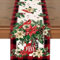 ZYKORT Tischläufer Winterlich, Grau Schneeflocke Tischläufer, 183 × 33cm Graue Winter Weihnachten Tischdecke, Tischdeko Tischband für Weihnachten Party, Tischläufer Weihnachten Modern Leinen (Rot)