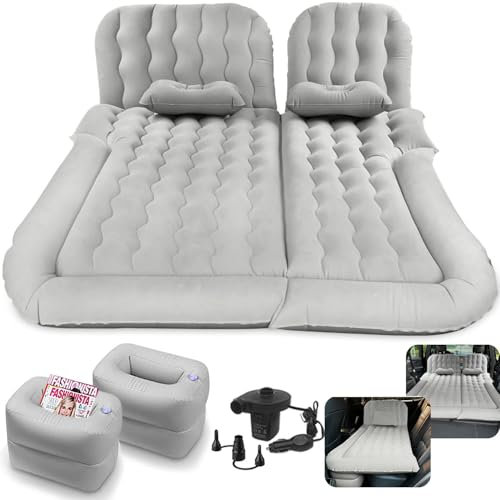 SANNIFA Auto Luftmatratze Dickere Matratze für VW Caddy Maxi 5 (V) SB I 2020-2024, Reisen Camping Aufblasbare Bett Schlafmatratze für SUV/MPV/Sedan Rückbank Kofferraum,Grey