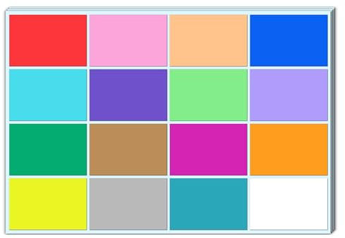 400 Stück - Etiketten Selbstklebend Bunt, Klebeetiketten zum Beschriften | Farbige Aufkleber Umzug, 75 x 50 mm, 16 Farben
