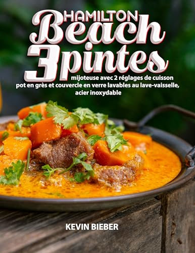Hamilton Beach 3 pintes: mijoteuse avec 2 réglages de cuisson, pot en grès et couvercle en verre lavables au lave-vaisselle, acier inoxydable