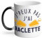Mug Thermo-réactif Tasse Magique - J'Peux Pas J'ai Raclette Fromage Montagne Ski Savoie - 325 ml