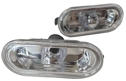 SHLPDFM 2x Seitenblinker Blinkleuchte vorne links + rechts Set für VW Golf 4 Bora Lupo T5 Seat Ford Arosa(Glasklar)