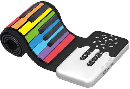 Pianola Per Tastiera Tastiera Per Pianoforte Flessibile Arrotolabile A 49 Tasti In Silicone Morbido Ingresso USB Uscita MIDI(Style 2)