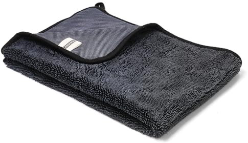 Toalla Secado Coche, Paño de Microfibra Premium Doble Cara 600 gsm Ultra Absorbente, Antiarañazos y Lavable Ideal para Secado de Coches, Motos y Hogar （40 X 60）