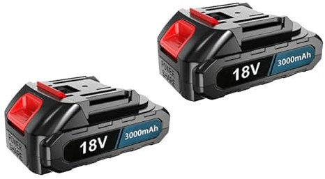 New Upgrades Pack of 2pcs 3.0Ah Battery and Charger suitable for all rontaly 18V tools 3000mah battery 2pc charger