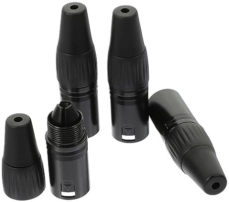 KOMBIUDA 4 Pezzi Connettore Xlr Pin Maschio Adattatori per Microfono e Audio Connettori Bilanciati per Applicazioni Audio e Materiali Resistenti e Facili Installare Compatibile con Diverse