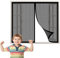 Zanzariera per Finestra Tetto 200 x 115 cm Zanzariere in Fibra di Vetro Durevoli Zanzariere Magnetiche per Porte Finestre per Finestre Balcone, Nero
