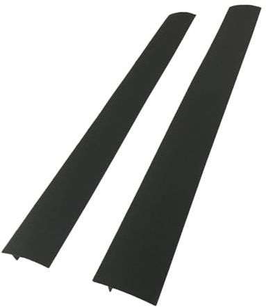 ERINGOGO 2 Pcs 21-inch Black Silicone Stove Counter Gap Sealing Strips, Heat-resistant Kitchen Stove Burner Covers for Oil and Dirt Protection, Suitable for Induction Hobs and Worktops