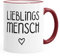 Kaffee-Tasse Lieblingsmensch Geschenk-Tasse Liebe Freundschaft Partner Freundin MoonWorks® bordeauxrot unisize