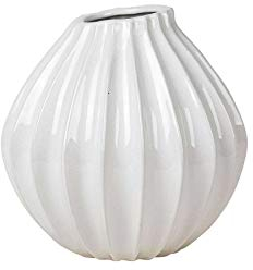 Broste Copenhagen 14445214 Vase, Keramik, Weiß, 25cm
