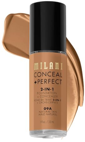 Milani Conceal and Perfect 2 in 1 Foundation + Concealer Natural Tan 30ml