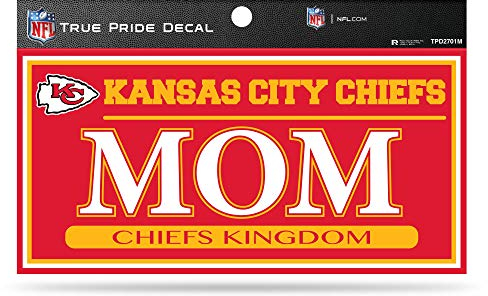 Rico Industries Fanshop Decal, 4 x 6-inches NFL Kansas City Chiefs True Pride Mom Aufkleber, 10,2 x 15,2 cm, Team-Farbe, 6L x 4W