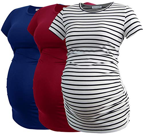 Smallshow Femmes Vêtements de Maternité Tops Vêtements de Grossesse 3-Pack