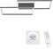 LeuchtenDirekt LED Deckenleuchte IVEN, schwarz, 2xLED-Board/13,7W/2700-5000K, Innenleuchte, IP20, CCT-Farbtemperatursteuerung, Dimmbar, Infrarot-Fernbedienung, Memoryfunktion, 14140-18