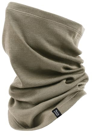 Merino Protect Tour de Cou en Laine Mérinos Hommes Femmes Écharpe Chaude Respirante Bandeau Léger pour Moto Randonnée Chasse