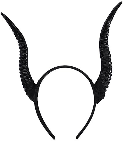 Balacoo Ram Horns Halloween Horns Headband Antelope Horn Headbands Christmas Hair Hoop Cosplay Headdress Christmas Cosplay supplies For Home Festive Party Cosplay Costume Black Halloween Hair Hoop