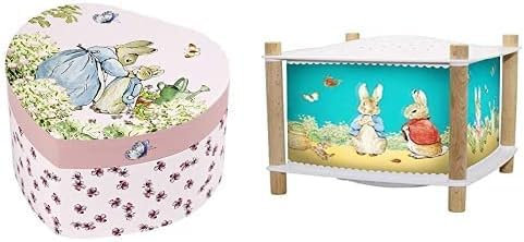 Trousselier Boîte à Trésors & Bijoux Musicale Pierre Lapin/Peter Rabbit Colori Rose + Veilleuse - Lanterne ReVOLUTION 2.0 Pierre Lapin/Peter Rabbit - Projecteur d'Etoiles Musical