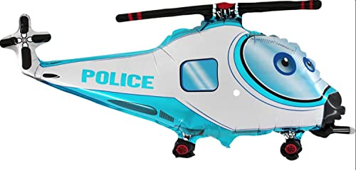 Toyland® 39 Polizeihubschrauber Folienballon – Kinderpartyballons – Partydekorationen