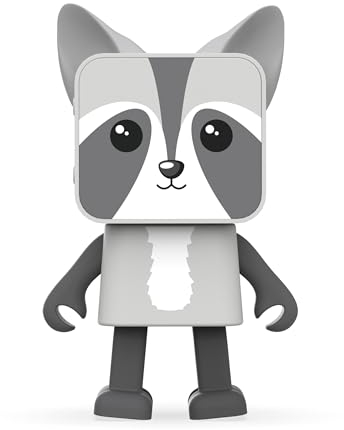 MOB – MOBILITY ON BOARD - Enceinte Bluetooth Dancing Animals - Enceinte Dansante Puissance 3W - Connexion sans Fil - Kit Mains Libres (Raton Laveur)