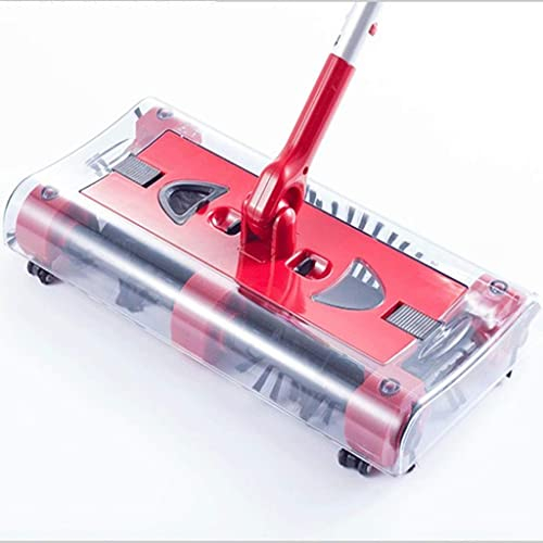 Barredora eléctrica de Simplicidad doméstica, barredora de Limpieza doméstica, Cepillo de barredora, barredora de Piso, fregona eléctrica de Simplicidad doméstica, Limpiador Manual, Rojo,