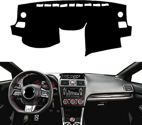 LAYGU Auto Armaturenbrett Abdeckung Armaturenbrett Matte Teppich Cape Sonnenschutz Pad, für Subaru WRX 2015-2021 Subaru WRX STI 2015-2021