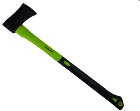 Unibos | 2.5LB Tree Chopper Wood | Multi Purpose Used |Log Splitting |Fibreglass Long Shaft Handle | Ideal for chopping trees |Lightweight |Solid Steel Head Fibreglass Log Steel Non Jam Head