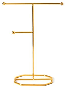 LICHENGTAI Schmuckständer, Metall Schmuckhalter T-Form Schmuckbaum Kettenständer Ohrringhalter Ketten Ständer Ohrringhalter Schmucklagerung für Ringe, Ohrringe, Armbänder, Uhren und Accessoires