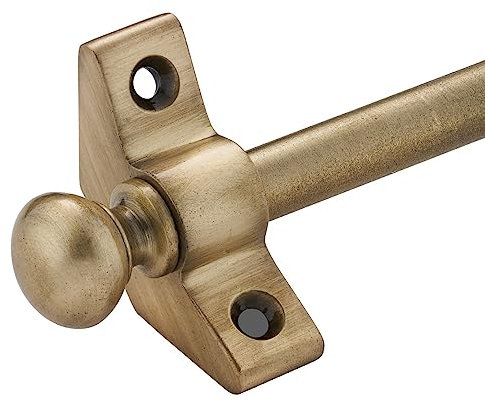 AMSKA INTERNATIONAL Set Of 13, Stair Carpet Rods, Round Finial, Antique Brass, Suitable For Carpet Runners Up To 70 Centimetre Wide Or Narrow