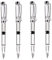 Hoement Pack of 4 Pen Converter for Ink Office and School Supplies Fountain Pen with Vacuum Filling Fountain Pen with Fine Tip Clear Fountain Pen Disposable Ink Absorber Resin Student