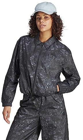 adidas Damen W Fi 3s WVN JKT Windbreaker, Schwarz/Schwarz, S