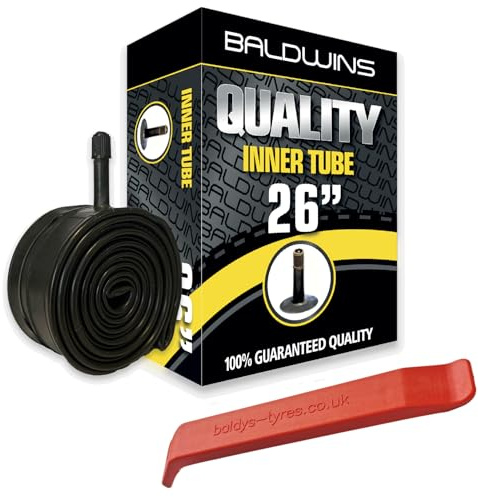Baldwins Fahrradschlauch 26 x 2,20 bis 2,40 Schrader-Ventil & Baldy's Reifenheber