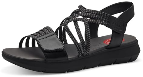 Jana Coshy Damen Sandalen flach mit Klettverschluss Vegan