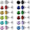 ZKGYUS 12 paires Acier Inoxydable Clou D'oreilles Femmes Hommes, Rondes Boucle d'Oreille Zircon Coloré Plat Boucles d'Oreilles Cartilage Boucles d'Oreilles Hypoallergéniques