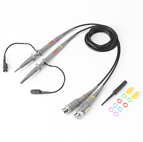 2-teiliges 100-MHz-Oszilloskop-Sonden-Set, BNC-Oszilloskop-Clip, 1 X 10 X Umschaltbares Testkabel mit Abnehmbarem Haken, Stabile Leistung