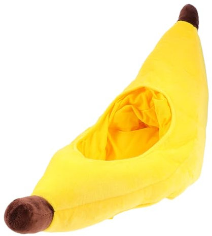 LIFKOME Banana Shape Hat Funny Plush Costume Hat for Parties Festivals and Cosplay Stage Performance