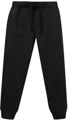 WINKIKI Kids Wear Jogginghose Kinder Unisex 122–170 aus 100% Baumwolle, Trainingshose mit Seitentaschen, elastischem Bund mit Kordelzug und Bündchen