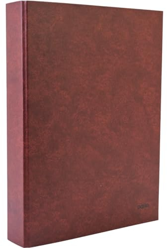 Dohe - 4-Ring-Ordner - A4+ Format 26 x 34 cm, Rückenbreite 6 cm, Kapazität: 500 Blätter, robuster Karton - Büromaterial - Farbe Braun