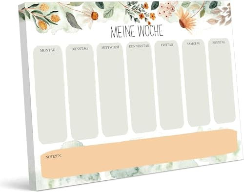 BIROYAL Wochenplaner Block A4, To Do Listen Block, Undatiert, 50 Seiten | Weekly Planner, 120gsm Papier, Abreißen, Schreibtischunterlage mit Wochenübersicht für Termine, Aufgaben& Notizen