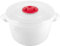 Concept4u White All in One Micro Pot Tub with Lid & Steam Release Valve 1.5 Liter Round Multipurpose Microwave Bowl Dishwasher & Freezer Safe Ideal for Home, Office, Kitchen, Food Storage