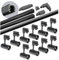 3-Phasen-Schienen-Set NEXTRACK - Schienensystem Komplett-Set mit 10x GU10 Lampe und 2x1m Schiene, 1x 2m Schiene, I + L Schalter (Schwarz, 2x1m+2m Schiene + Verbinder I&L)