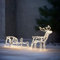 Zlinke 288 LED Rentier mit Schlitten Figur Beleuchtet Außen, Weihnachtsbeleuchtung Hirsch Deko Weihnachten, Weihnachtsdeko Figuren Elch Garten Outdoor, Warmweiß, IP44 (1 Pack)