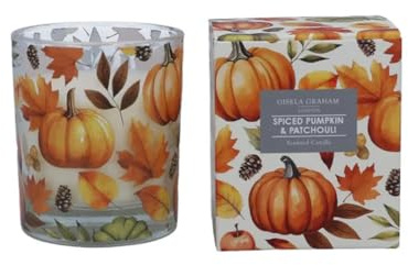 Gisela Graham Gewürzter Kürbis und Patchouli Duftkerze im Herbst