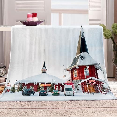 HOOTAP Plaid Autunnale 130 x 150 cm, Velluto di Flanella Morbido, Copridivano Natale Natalizio, Morbido e Confortevole