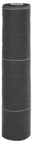 vidaXL Unkrautvlies Schwarz 0,5x50 m PP