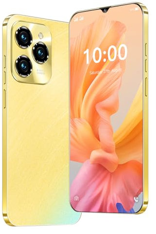 Fine Life Pro Sblocca telefono, schermo da 6,3 pollici, smartphone 4G-LTE FDD TDD, doppia fotocamera, 2GRAM, 16GROM, espandibile 128GB, doppia SIM card, adatto per utenti principianti (3, yellow)