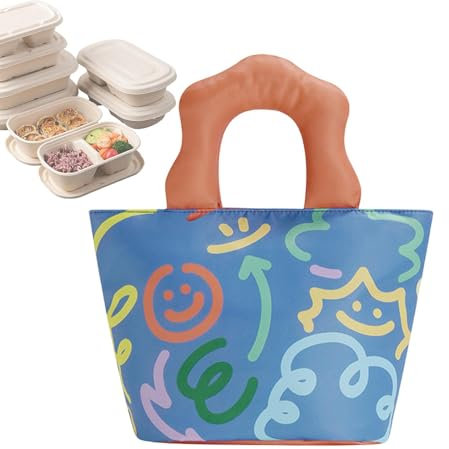 Generisch Cartoon-Lunchbox, Kinder-Lunchbox-Tasche | Verdickte süße Anime-Lunchtasche aus Aluminiumfolie,Verdickte Thermo-Frühstücksbox, Behälter für Studenten, Lunchbox